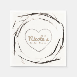 Rustika pinnar kvistar grenar krans anpassad fest pappersservett