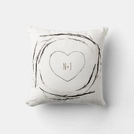 Rustika pinnar kvistar grenar krans lantlig stil kudde