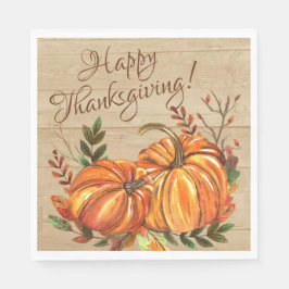 Rustika pumpakar till Thanksgiving Pappersservett