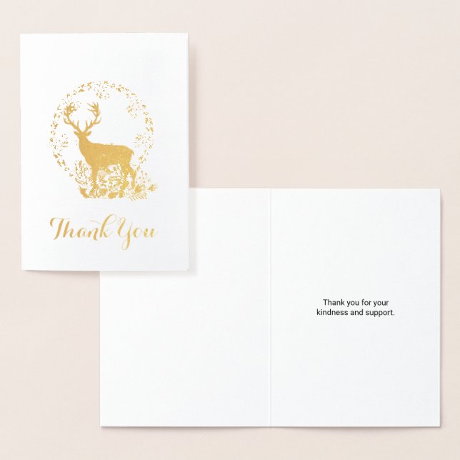 Rustika renar i boho-stil inuti en krans folierat kort (Display)