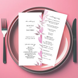 Rustika rosa blommor akvarell handmålad program