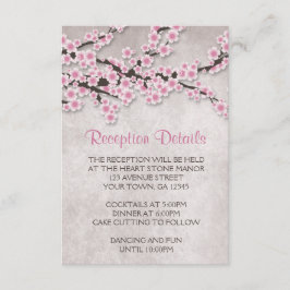 Rustika Rosa Körsbärsblom-Receptions Kort