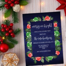 Rustika Skogstomtar Jul Inbjudningar