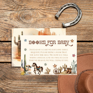 Rustika Små Cowboy Western Böcker för Bebis Kort