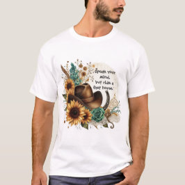Rustika Solrosar Säg Vad Du Tänker Herr T-Shirt