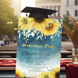 Rustika solrosor, bladljus examen inbjudningar