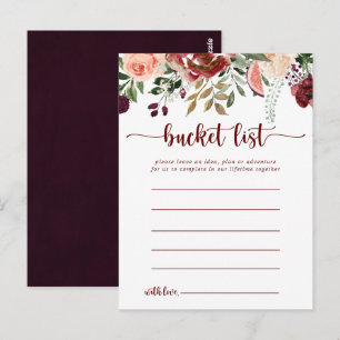 Rustika sommarblommor Enkla Bucket List-kort Vykort