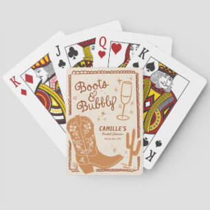 Rustika stövlar och bubblig Handritad Casinokort