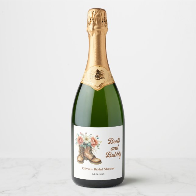 Rustika stövlar och bubblig västerländsk bröllopsd (Framsida)