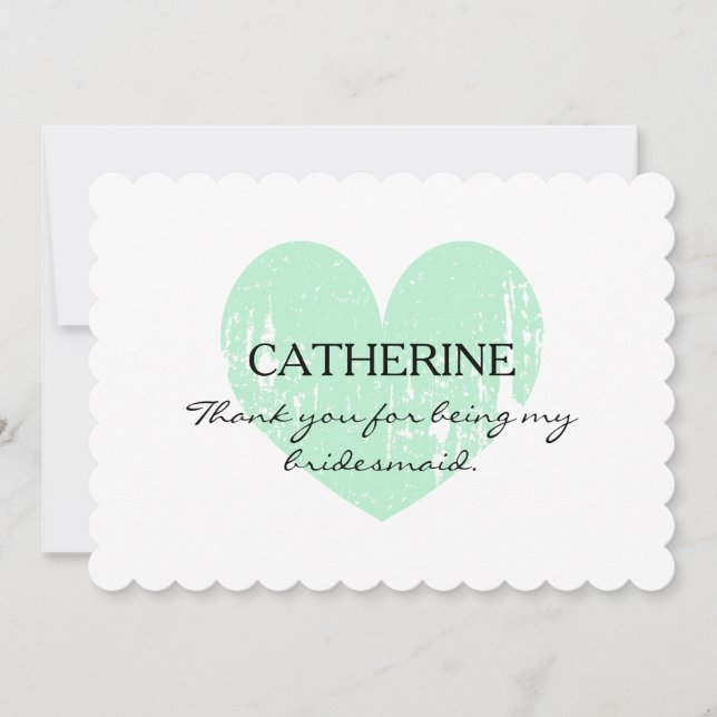 Rustika Tack för att du är min brudtärna-kort (Framsida)