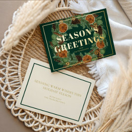 Rustika Torkade Apelsin Tall Välkommen Jul Guld