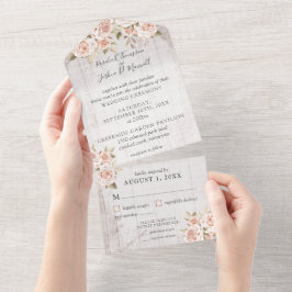 Rustika Trä & Romantiska Rosor Shabby Chic Bröllop