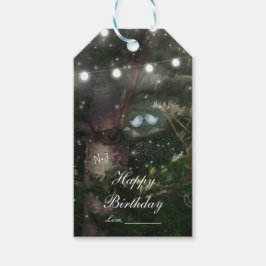 Rustika Träd kärlek Fåglar Lada Land Bryllup Presentetikett