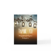 rustika trädgårdsljusstakar bröllop tackkort