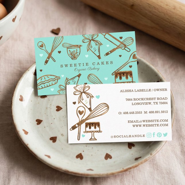 Rustika trästrukturer bakredskap Pastrikonditori Visitkort (Skapare uppladdad)