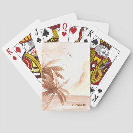 Rustika tropiska palmer casinokort