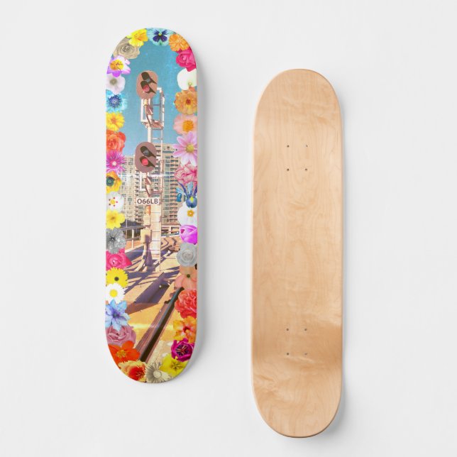 Rustika Urbana Blommor Skateboard (Framsida)