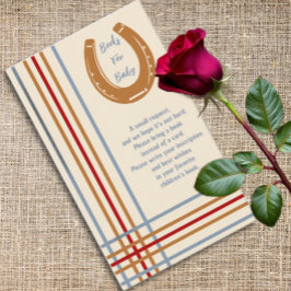 Rustika västerländska hästsko böcker för bebisar tilläggskort