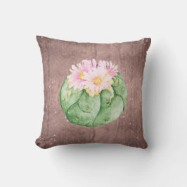 Rustika vattenfärgssucculenter, tvåsidiga kudde