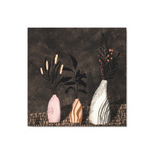 Rustika växter - väggdekoration i höstfärgsharmoni
