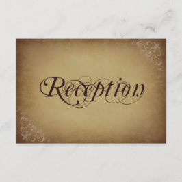 Rustika Vintage Pappers Bröllopsmottagningskort Tilläggskort