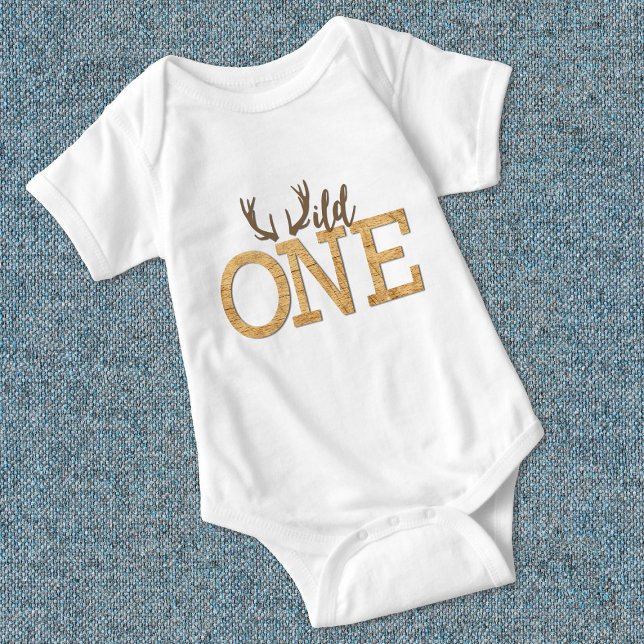 Rustika Wild One 1-årsdag T Shirt (Skapare uppladdad)