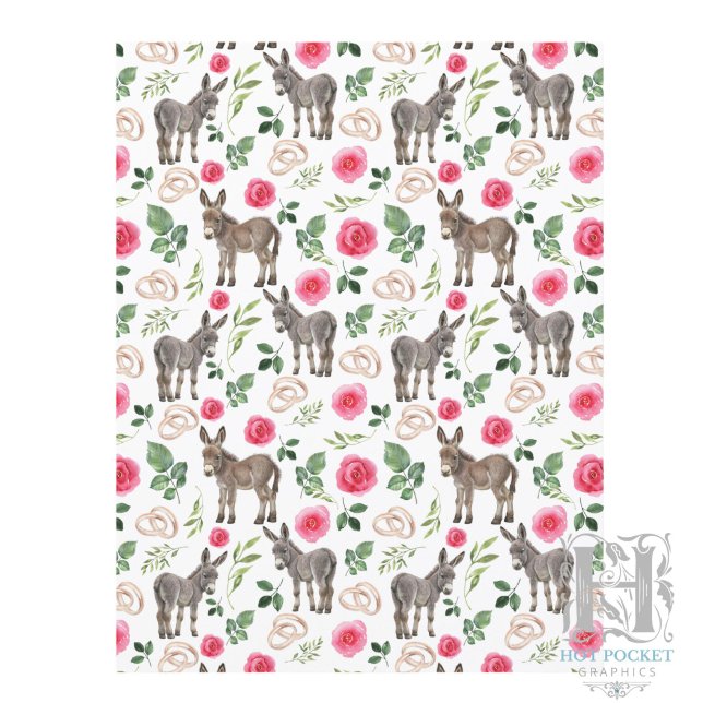 Rustikt Äsel Blommigt Rosa Scrapbookpapper (Skapare uppladdad)
