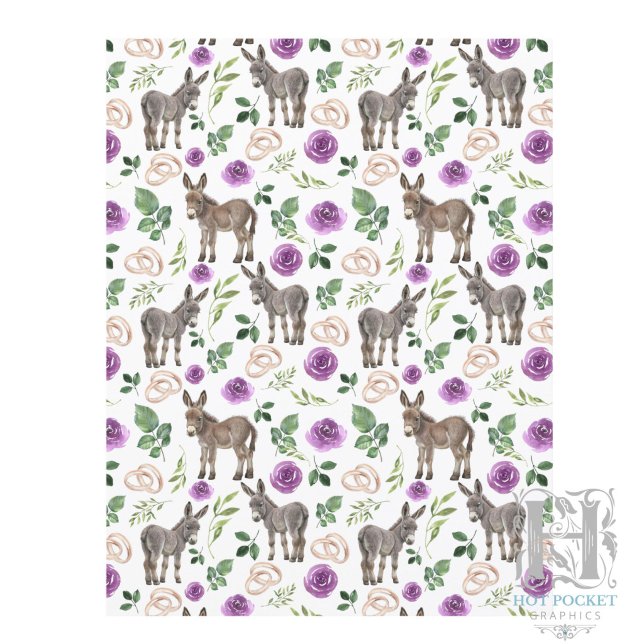 Rustikt Åsna Blommig Lila Scrapbookpapper (Skapare uppladdad)