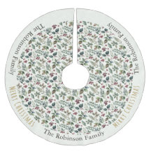 Rustikt blomstermönstrat botaniskt elegant jul