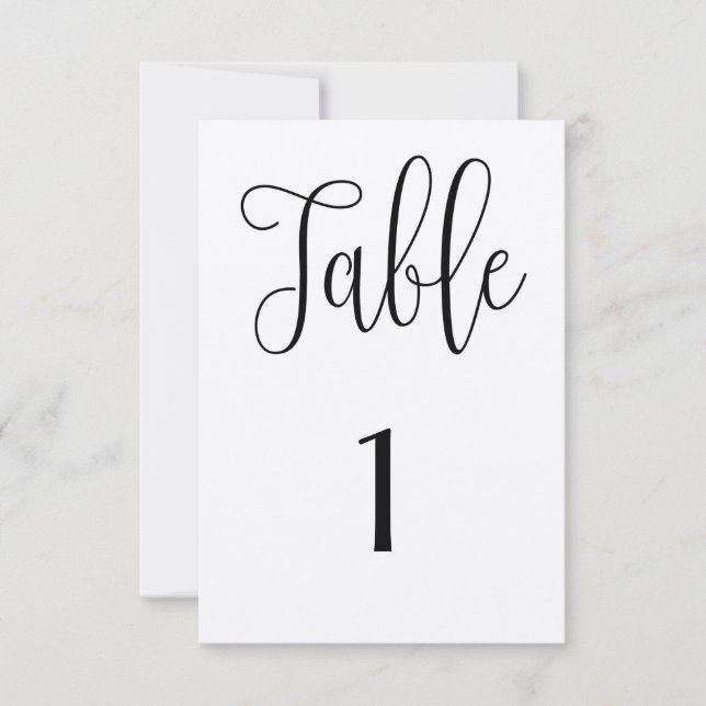 Rustikt bord nummer kraft. Modern lantlig bröllop Inbjudningar (Framsida)