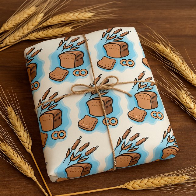 Rustikt bröd i fullkorn Bakgårdsmat Presentpapper (Skapare uppladdad)