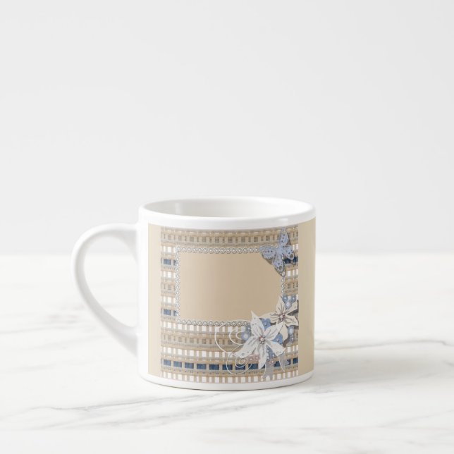 Rustikt  , bröllop espressomugg (Vänster)