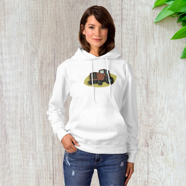 Rustikt brunt seriefigur traktör jordbruksfordon t shirt (Skapare uppladdad)