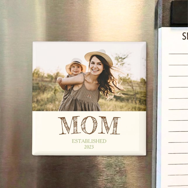 Rustikt etablerat mammanamn år present magnet (Skapare uppladdad)