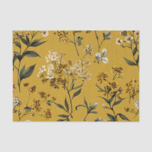 Rustikt Gult Botaniskt Djärvt Vintage Boho Blommig