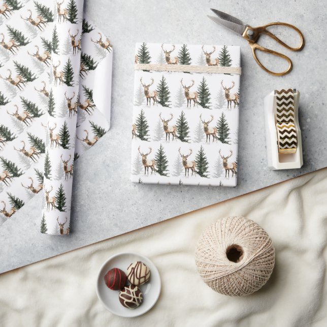 Rustikt julpapper med skogsdjur (Hantverk)