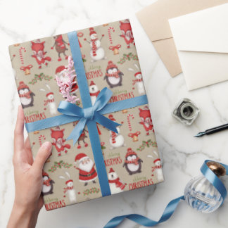 Rustikt kraft julklappspapper presentpapper