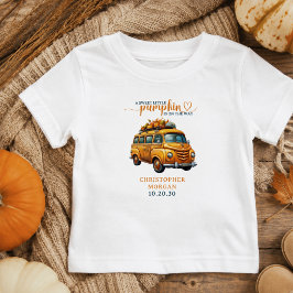 Rustikt Orange Lastbil Liten Pumpa Bebis Shower T Shirt