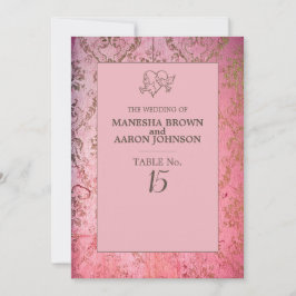 RUSTIKT ROSA - Platt Bordskort