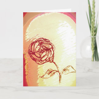 Rustikt rosfaltet välsignelsekort kort