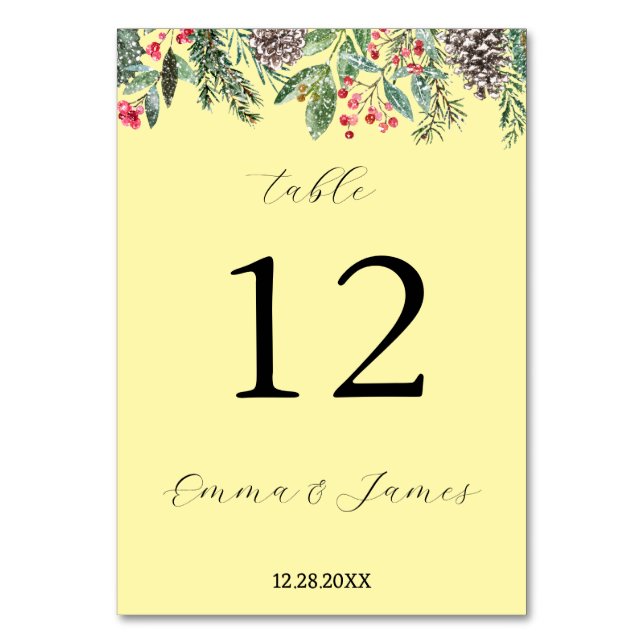 Rustikt rött julihyllon och kotte bordsnummer (Framsidan)