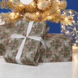 Rustikt tallkottsrutigt band julpresentpapper presentpapper