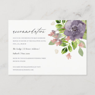 RUSTIKT VIOLETTA VILD BLOMSTER & LÖVVERK TILLÄGGSKORT