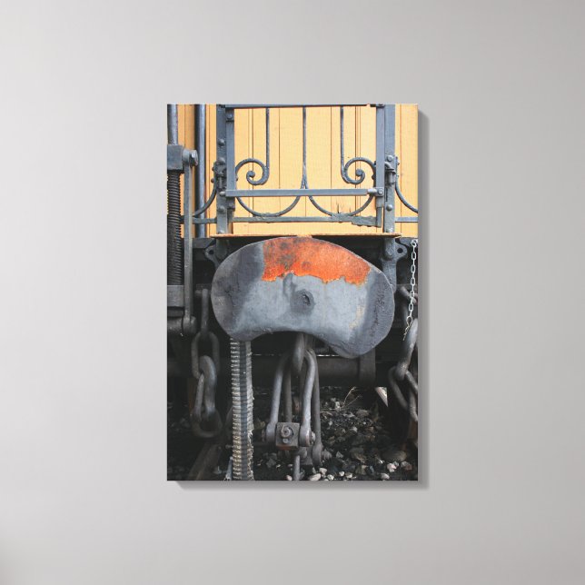 Rusting Buffer Old Steam Tåg Le Mastrou Canvas (Framsida)