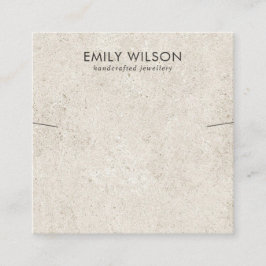 RUSTISK BENVIT STUCCO NECKLACE BRACELET-VISNING FYRKANTIGT VISITKORT