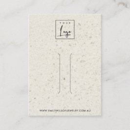 RUSTISK BENVIT VISNING FÖR TERRAZZO HAIR CLIP VISITKORT