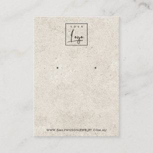 RUSTISK BENVITARE STUCCO STUD EARRING VISNING CARD VISITKORT