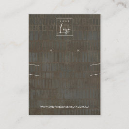 RUSTISK GRÅTT BRONSAE LINJE NECKLAS ÖKAD VISNING VISITKORT