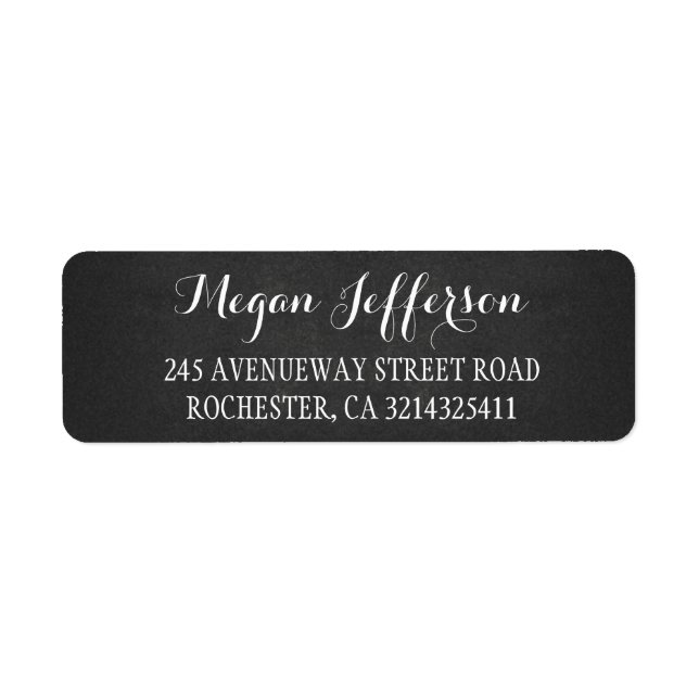 rustisk kalkbräda returadress etikett (Framsidan)