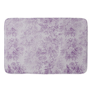 Rustisk lila, shabby chic, blek lavender-blommigta badrumsmatta
